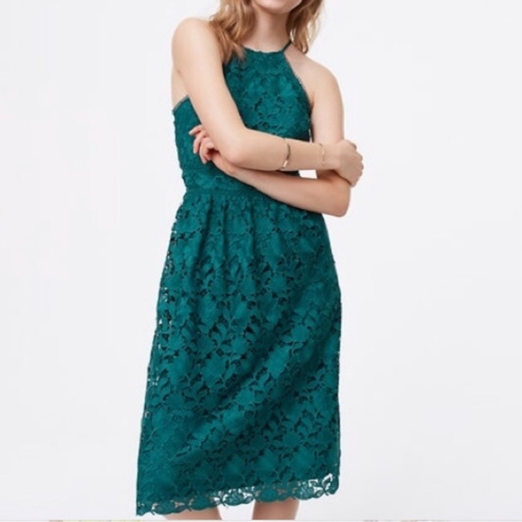 LOFT Dresses & Skirts - Ann Taylor LOFT | Green Floral Midi Dress | Size 6